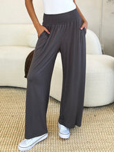 Load image into Gallery viewer, Double Take Full Size Smocked Wide Waistband Wide Leg Pants