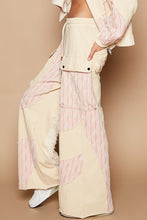 Load image into Gallery viewer, POL Crochet Contrast Drawstring Wide Leg Pants