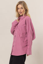 Load image into Gallery viewer, HYFVE Stripe Button Down Long Sleeve Oversized Shirt