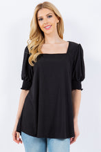 Load image into Gallery viewer, Celeste Full Size Swiss Dot Puff Sleeve Top