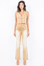 Load image into Gallery viewer, American Bazi V-Cut Ruched Flare Pants