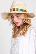 Load image into Gallery viewer, Fame Contrast Wide Brim Straw Hat