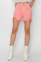 Load image into Gallery viewer, RISEN High Rise Distressed Denim Shorts