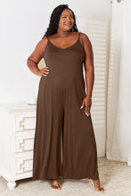 Load image into Gallery viewer, Double Take Full Size Soft Rayon Spaghetti Strap Tied Wide Leg Jumpsuit