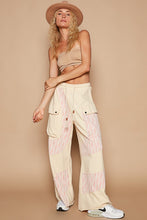 Load image into Gallery viewer, POL Crochet Contrast Drawstring Wide Leg Pants