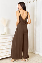 Load image into Gallery viewer, Double Take Full Size Soft Rayon Spaghetti Strap Tied Wide Leg Jumpsuit