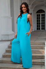 Load image into Gallery viewer, Double Take Full Size Tie Back Cutout Sleeveless Jumpsuit