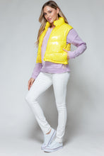 Load image into Gallery viewer, Snobbish Zip Up Turtleneck Shiny Quilted Vest