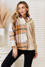 Load image into Gallery viewer, Perfee Plaid Print Dropped Shoulder Shirt
