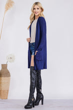 Load image into Gallery viewer, Celeste Full Size Open Front Cardigan with Pockets