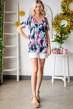 Load image into Gallery viewer, Heimish Full Size Floral V-Neck Short Sleeve T-Shirt