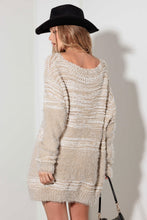 Load image into Gallery viewer, Thinkable Mixed-Stitch Front Tie Sweater Dress