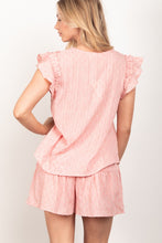 Load image into Gallery viewer, VERY J Ruffle Cap Sleeve Top &amp; Shorts Set