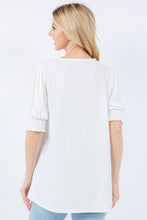 Load image into Gallery viewer, Celeste Full Size Swiss Dot Puff Sleeve Top