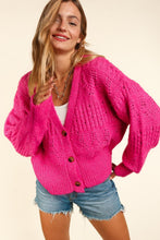 Load image into Gallery viewer, Haptics Full Size Button Down Crop Long Sleeve Cardigan