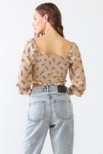 Load image into Gallery viewer, Miss Love / Kevin Co. Floral Ruffle Smocked Back Ruched Crop Top