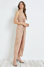 Load image into Gallery viewer, Mustard Seed Twisted Front Slip Backless Dress