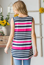 Load image into Gallery viewer, Heimish Full Size Striped Twist Knot Round Neck Tank