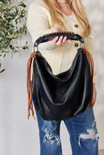 Load image into Gallery viewer, SHOMICO Fringe Detail Contrast Handbag