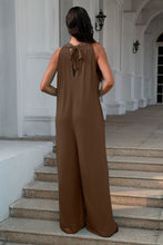 Load image into Gallery viewer, Double Take Full Size Tie Back Cutout Sleeveless Jumpsuit