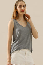 Load image into Gallery viewer, Ninexis Full Size V-Neck Curved Hem Tank