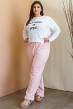 Load image into Gallery viewer, Active Usa Plus Size Elastic Waist Wide Leg Pants