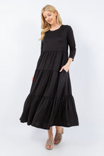 Load image into Gallery viewer, Celeste Full Size Tiered Midi Dress with Pockets