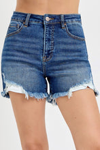 Load image into Gallery viewer, RISEN High Rise Side Step Hem Denim Shorts