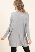 Load image into Gallery viewer, BOMBOM Round Neck Long Sleeve Oversized Top