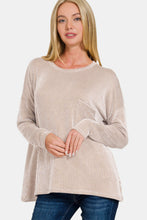 Load image into Gallery viewer, Zenana Ribbed Striped Long Sleeve T-Shirt