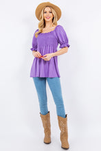 Load image into Gallery viewer, Celeste Full Size Ruffled Short Sleeve Smocked Blouse