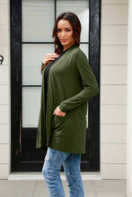 Load image into Gallery viewer, Basic Bae Full Size Open Front Long Sleeve Cardigan with Pockets