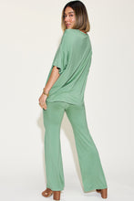 Load image into Gallery viewer, Basic Bae Full Size Bamboo Drop Shoulder T-Shirt and Flare Pants Set