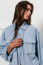 Load image into Gallery viewer, BiBi Button Down Stitch Detail Shirt with Chest Pockets