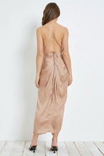 Load image into Gallery viewer, Mustard Seed Twisted Front Slip Backless Dress