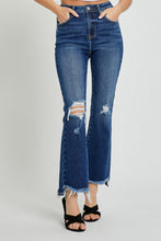 Load image into Gallery viewer, RISEN High Rise Distressed Crop Flare Jeans
