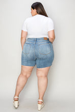 Load image into Gallery viewer, Judy Blue Full Size High Waist Raw Hem Denim Shorts