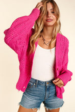 Load image into Gallery viewer, Haptics Full Size Button Down Crop Long Sleeve Cardigan