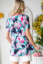 Load image into Gallery viewer, Heimish Full Size Floral V-Neck Short Sleeve T-Shirt