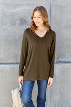 Load image into Gallery viewer, Basic Bae Full Size V-Neck Long Sleeve Top