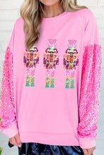 Load image into Gallery viewer, Sequin Nutcracker Dropped Shoulder Sweatshirt
