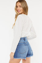 Load image into Gallery viewer, Kancan Distressed Button-Fly High Waist Denim Shorts