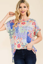 Load image into Gallery viewer, Celeste Full Size Round Neck Short Sleeve Floral T-Shirt