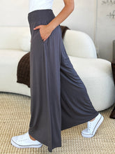 Load image into Gallery viewer, Double Take Full Size Smocked Wide Waistband Wide Leg Pants