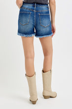 Load image into Gallery viewer, RISEN High Rise Side Step Hem Denim Shorts