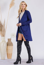 Load image into Gallery viewer, Celeste Full Size Open Front Cardigan with Pockets