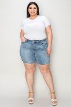 Load image into Gallery viewer, Judy Blue Full Size High Waist Raw Hem Denim Shorts
