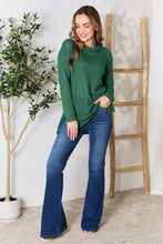 Load image into Gallery viewer, Culture Code Full Size Dropped Shoulder Long Sleeve Slit Blouse