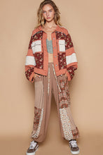 Load image into Gallery viewer, POL Washed Jacquard Color Block Jacket