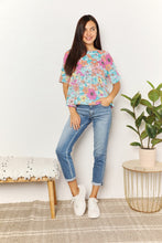 Load image into Gallery viewer, Double Take Floral Round Neck Babydoll Top